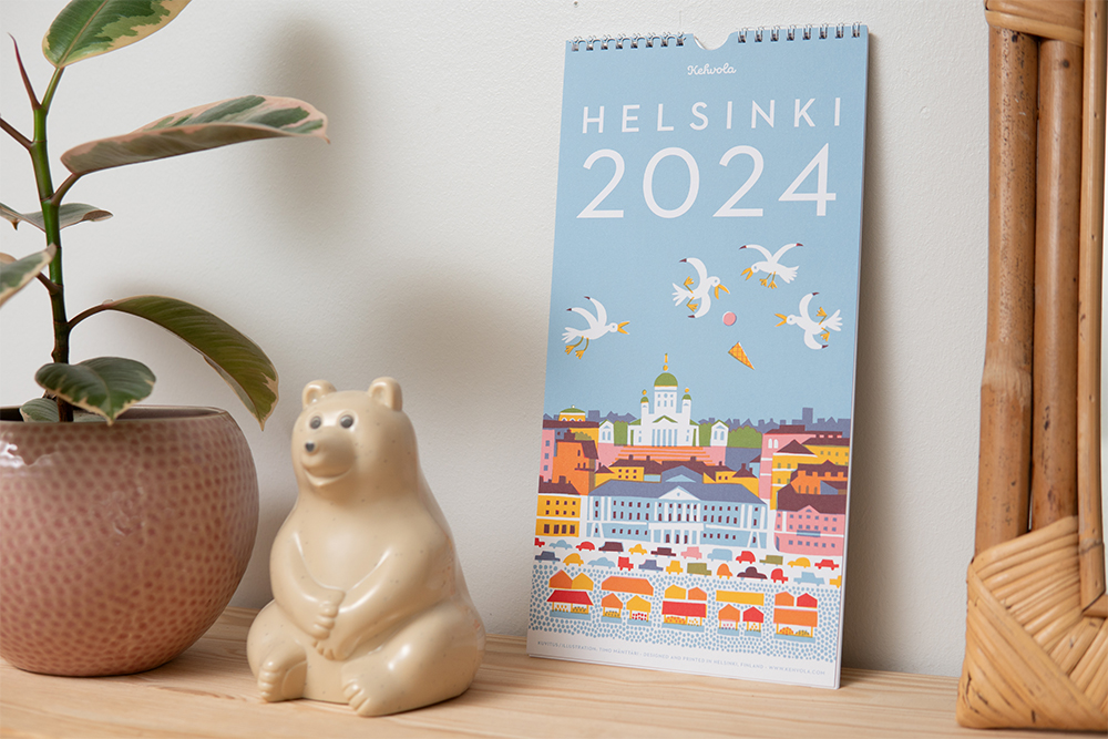 フィンランド　2024年　北欧カレンダー　ケフボラ
