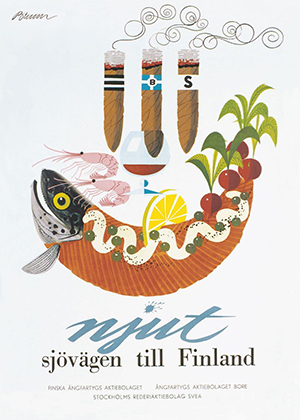 【北欧ポスター】フィンランドの魅力あふれるレトロ旅ポスター。エリック・ブルーンの作品が多数！【ソピバSOPIVA北欧通販】